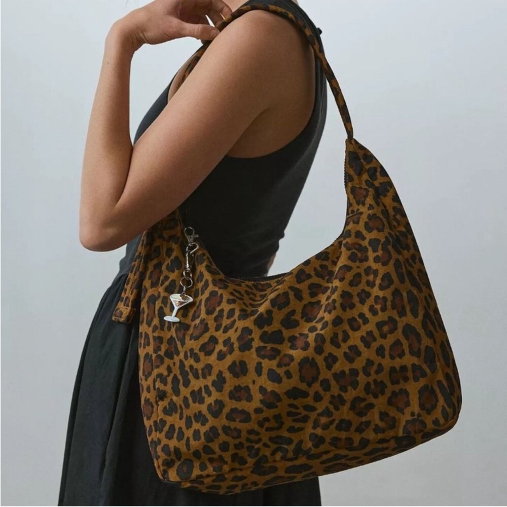 Leopard Shoulder Nylon Bag Baggu